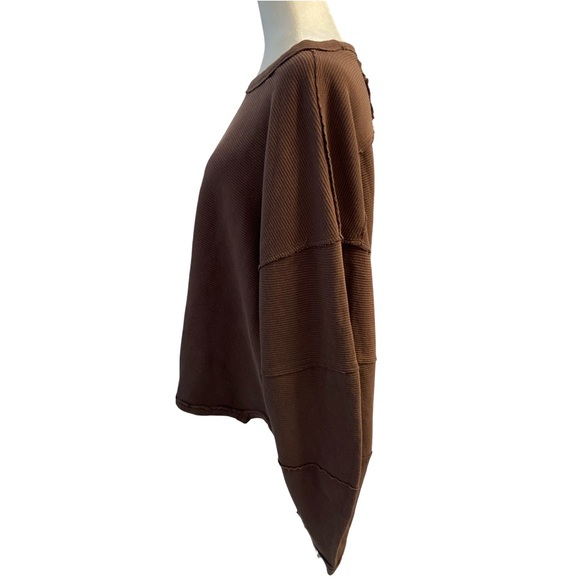 🔥Host Pick🔥Free People We The Free NWT Total Eclipse Tee Sz L Ribbed Long Sleeve - Picture 9 of 16